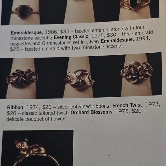 Vintage Avon 1973 French Twist Ring Silver Tone Size 4.75 - Picture 2 of 9